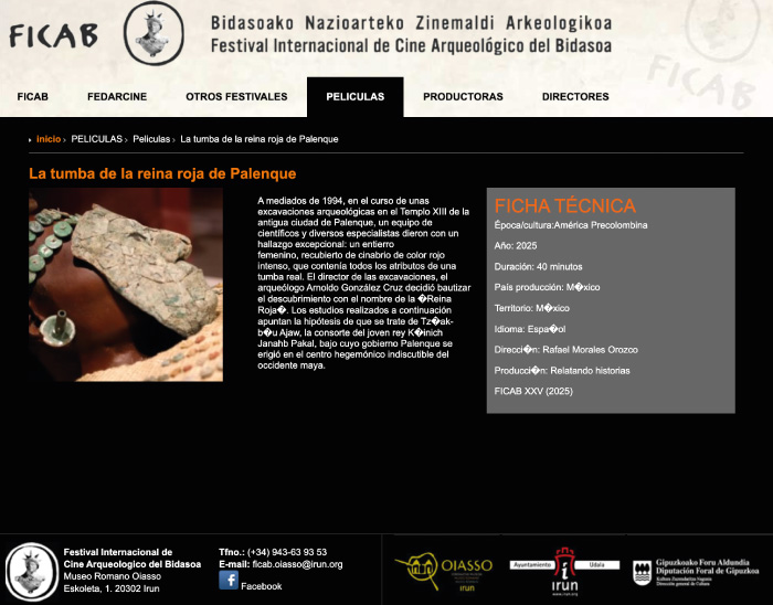 Documental La Reina Roja de Palenque